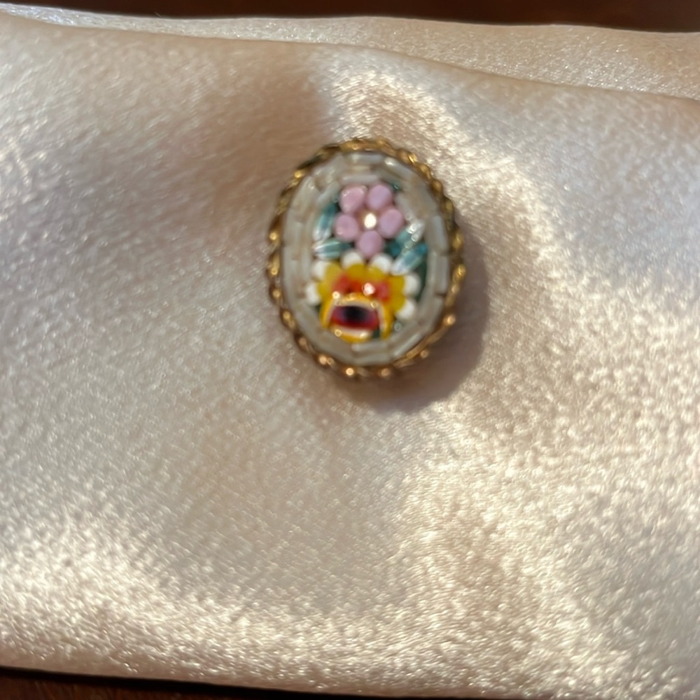 Vintage beaded pin made in Italy